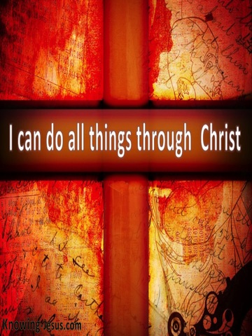 Philippians 4:13 All Things Through Christ (brown)